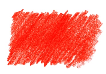 Red pencil hatching on white background, top view