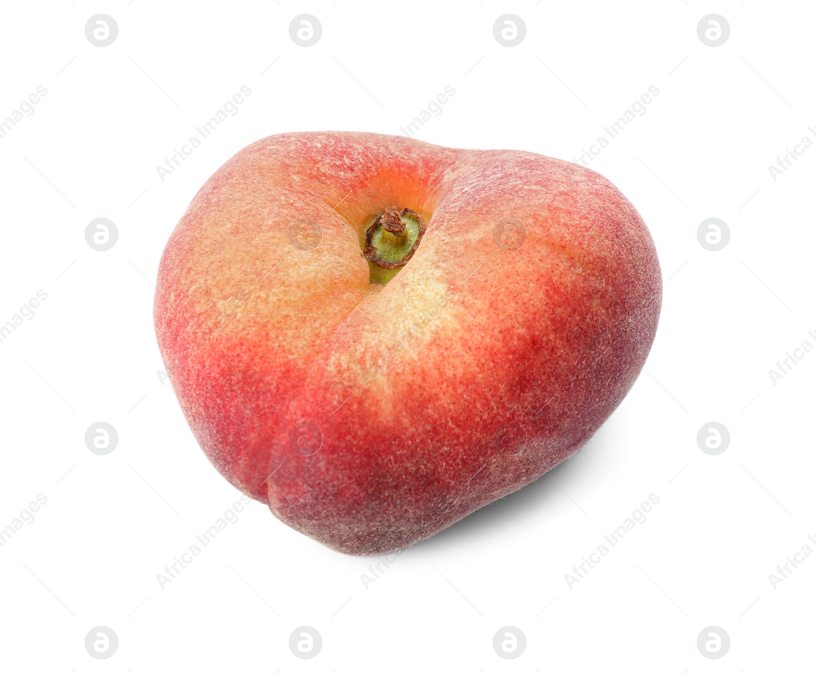 Photo of Fresh ripe donut peach isolated on white