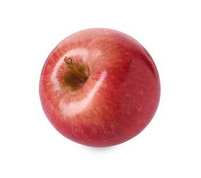 Photo of One ripe red apple isolated on white