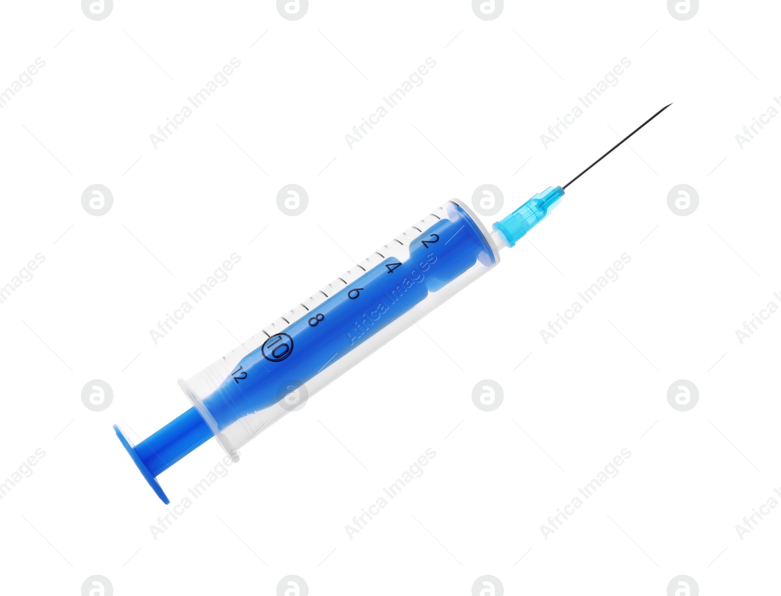 Photo of Disposable syringe with needle isolated on white