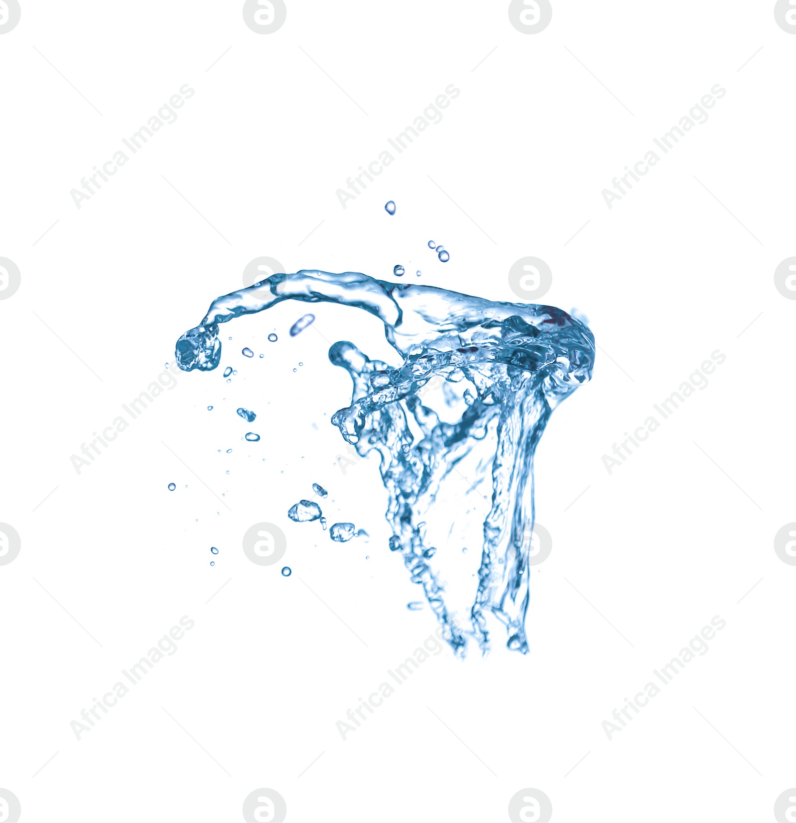 Photo of Abstract splash of water on white background