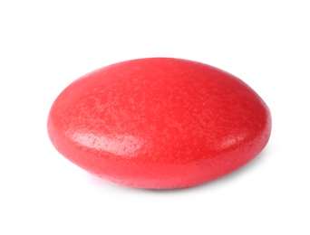 Photo of Pill on white background. Medical care and treatment