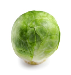 Photo of Fresh tasty Brussels sprout on white background