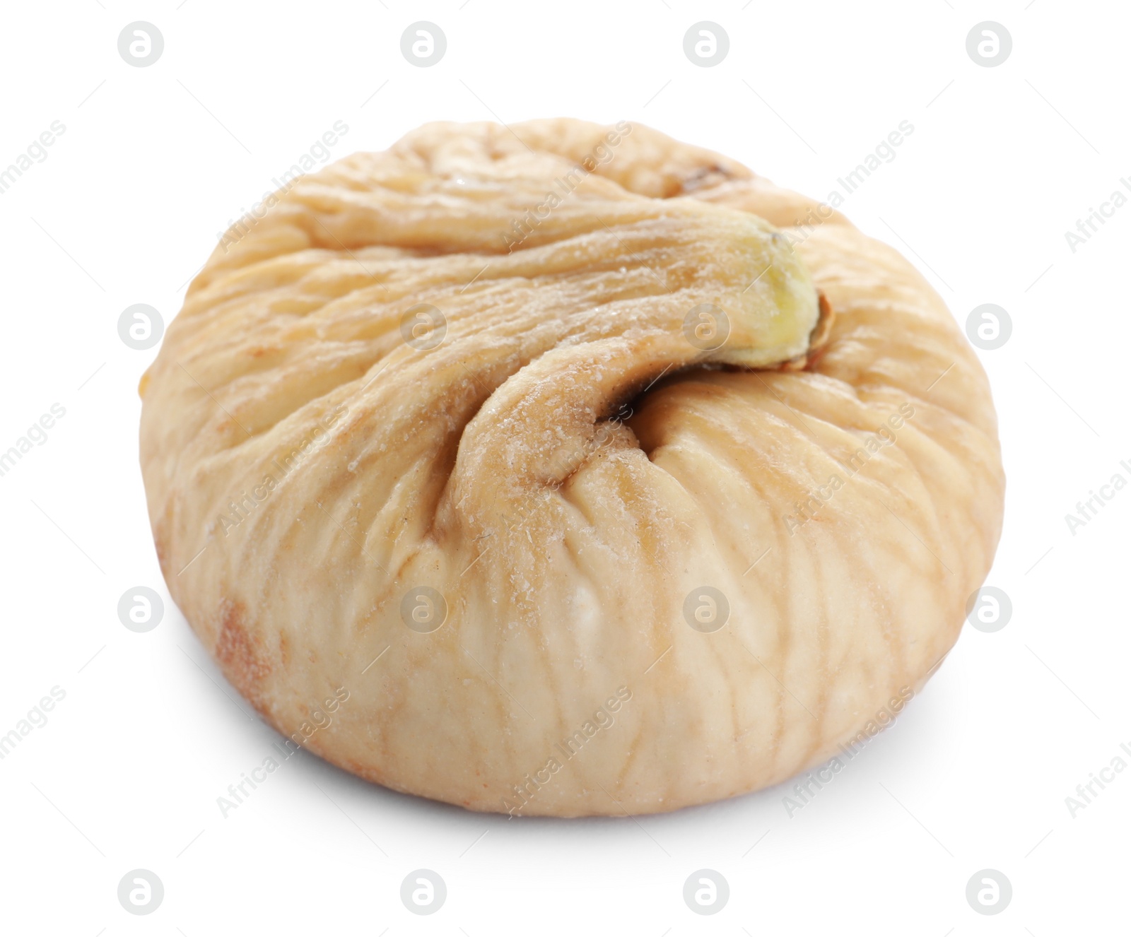 Photo of Tasty dried fig fruit isolated on white