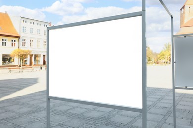 Image of Empty signboard in city. Mock-up for design