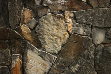 Texture of dark stone wall as background