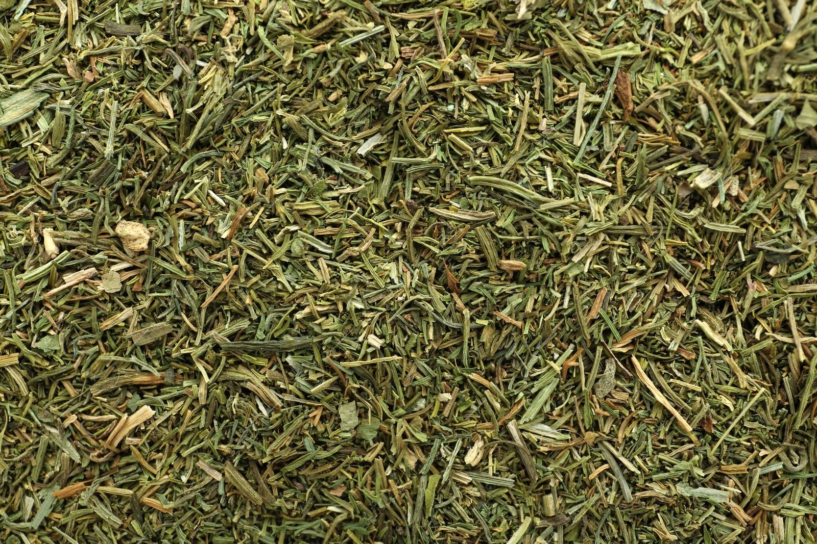 Photo of Heap of dried dill as background, top view