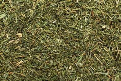 Heap of dried dill as background, top view