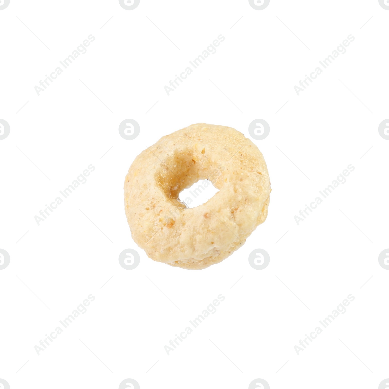 Photo of Sweet tasty corn ring isolated on white