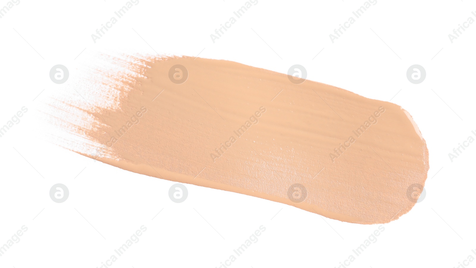 Photo of Smear of skin foundation isolated on white, top view