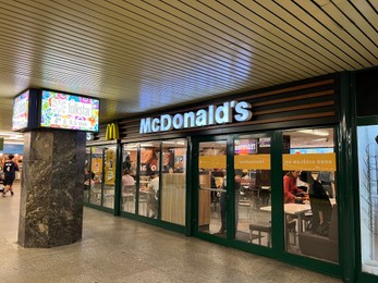 Photo of WARSAW, POLAND - JULY 17, 2022: McDonald's restaurant in shopping mall