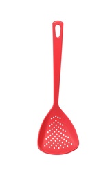 Photo of Color skimmer on white background. Kitchen utensils