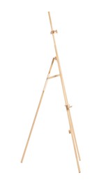 Photo of Wooden easel isolated on white. Artist's equipment