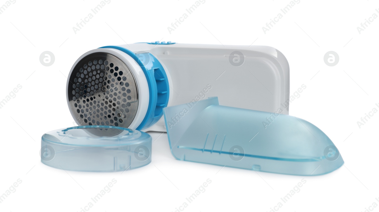Photo of Modern fabric shaver for lint removing on white background