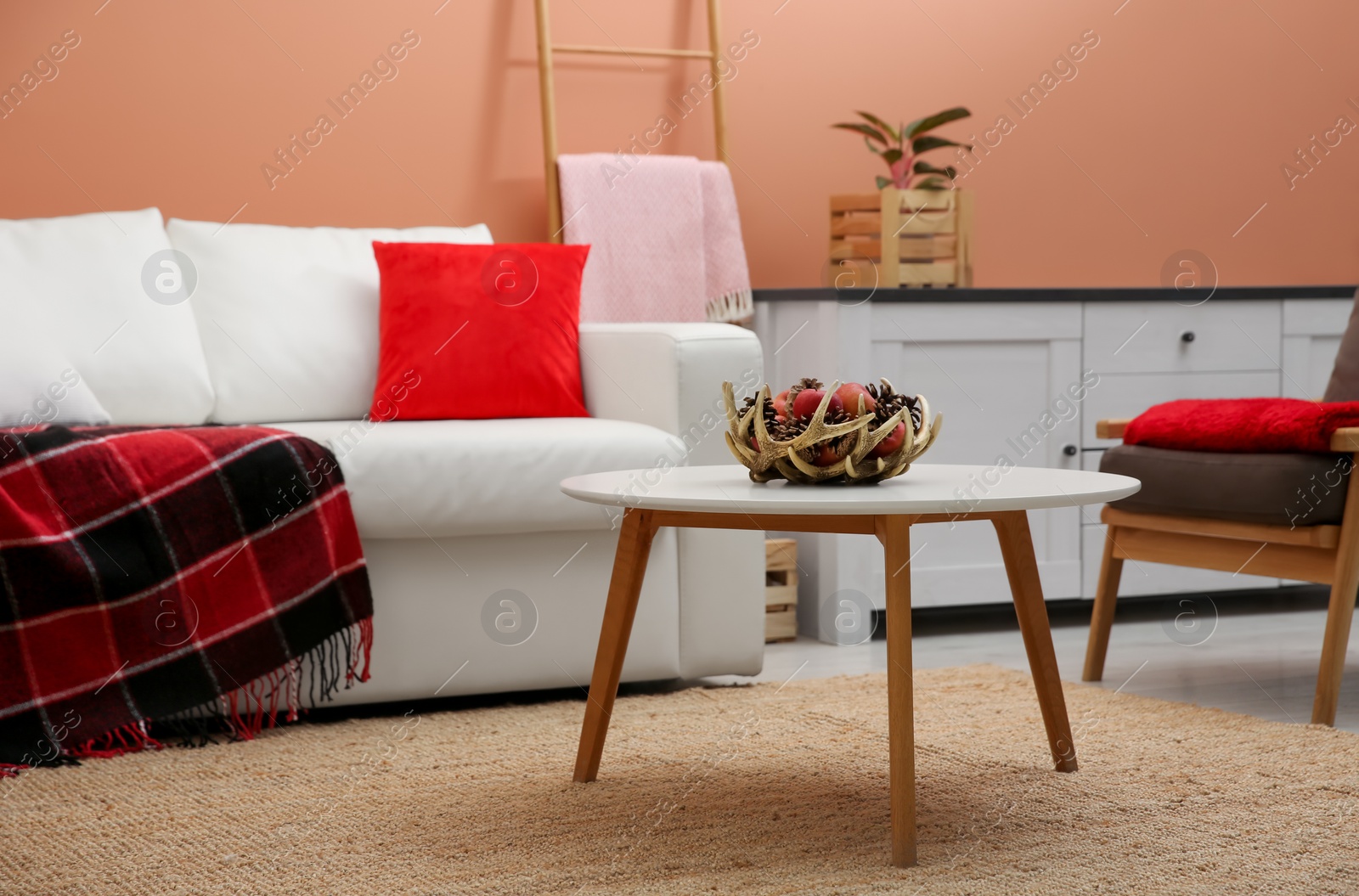 Photo of Cozy living room interior inspired by autumn colors