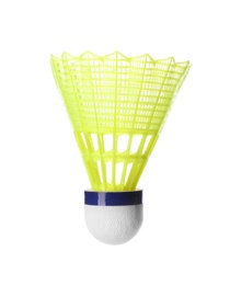 Photo of Badminton shuttlecock isolated on white. Sport equipment