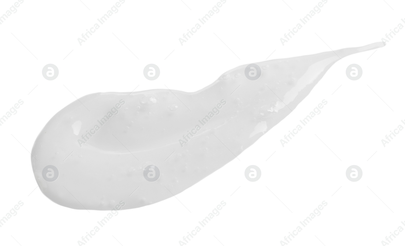 Photo of Sample of transparent cosmetic gel isolated on white