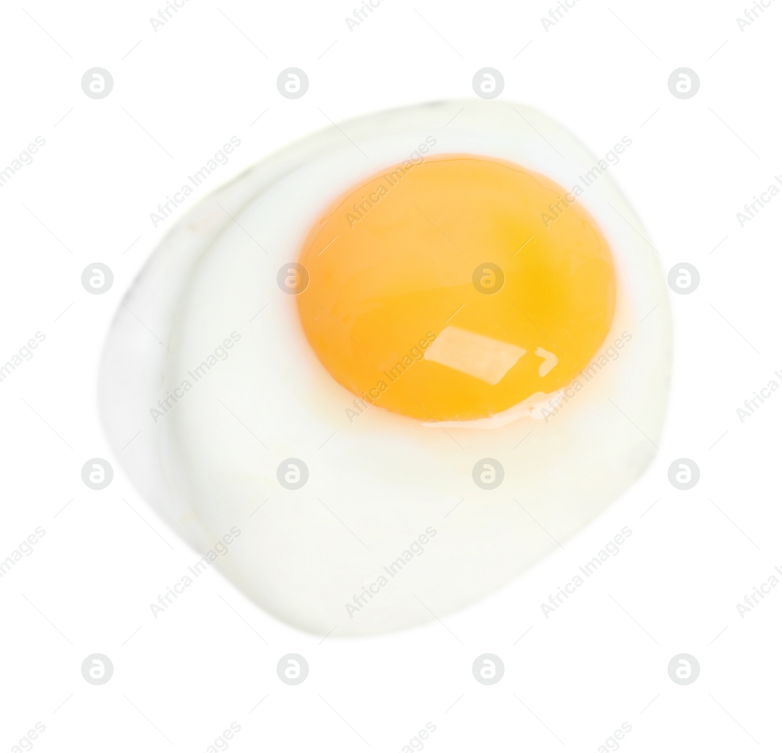 Photo of Delicious fried egg with yolk isolated on white