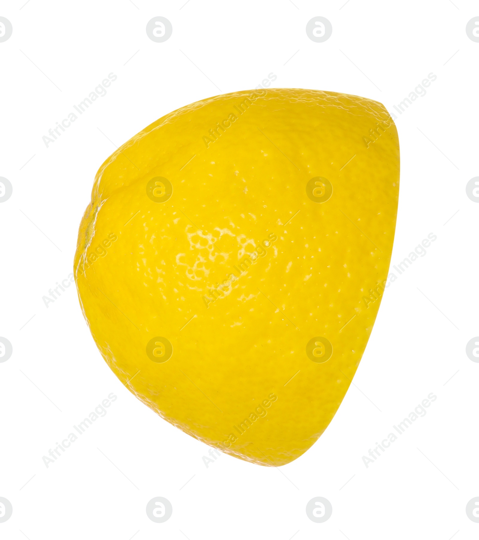 Photo of Fresh ripe lemon half isolated on white