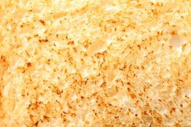 Toasted bread as background, closeup