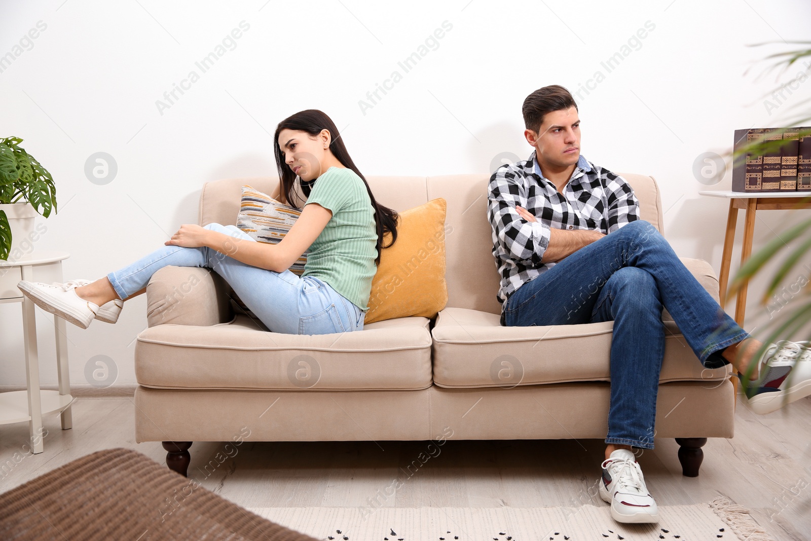 Photo of Couple with problems in relationship at home