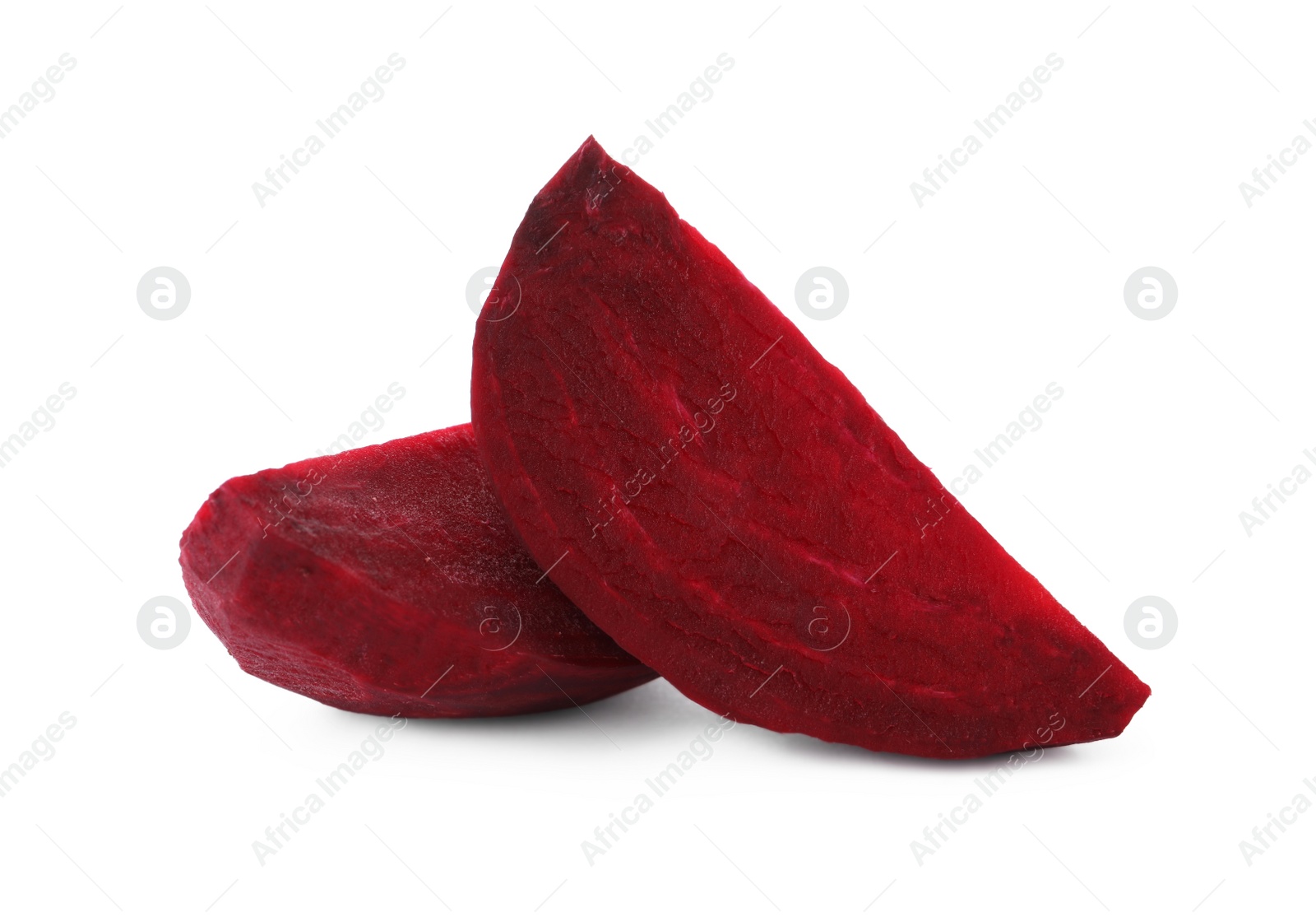 Photo of Cut fresh red beet isolated on white