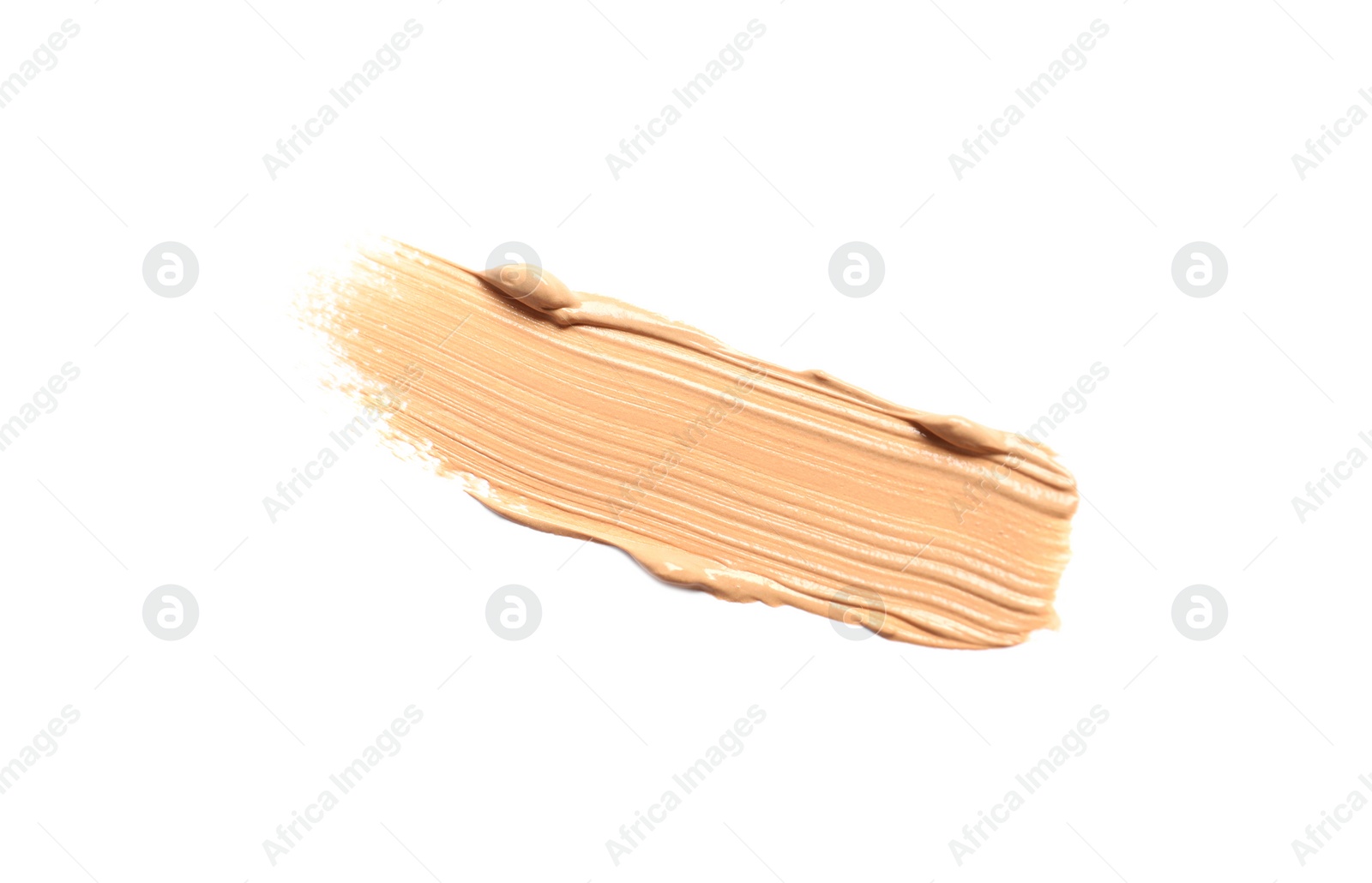 Photo of Smear of skin foundation isolated on white, top view