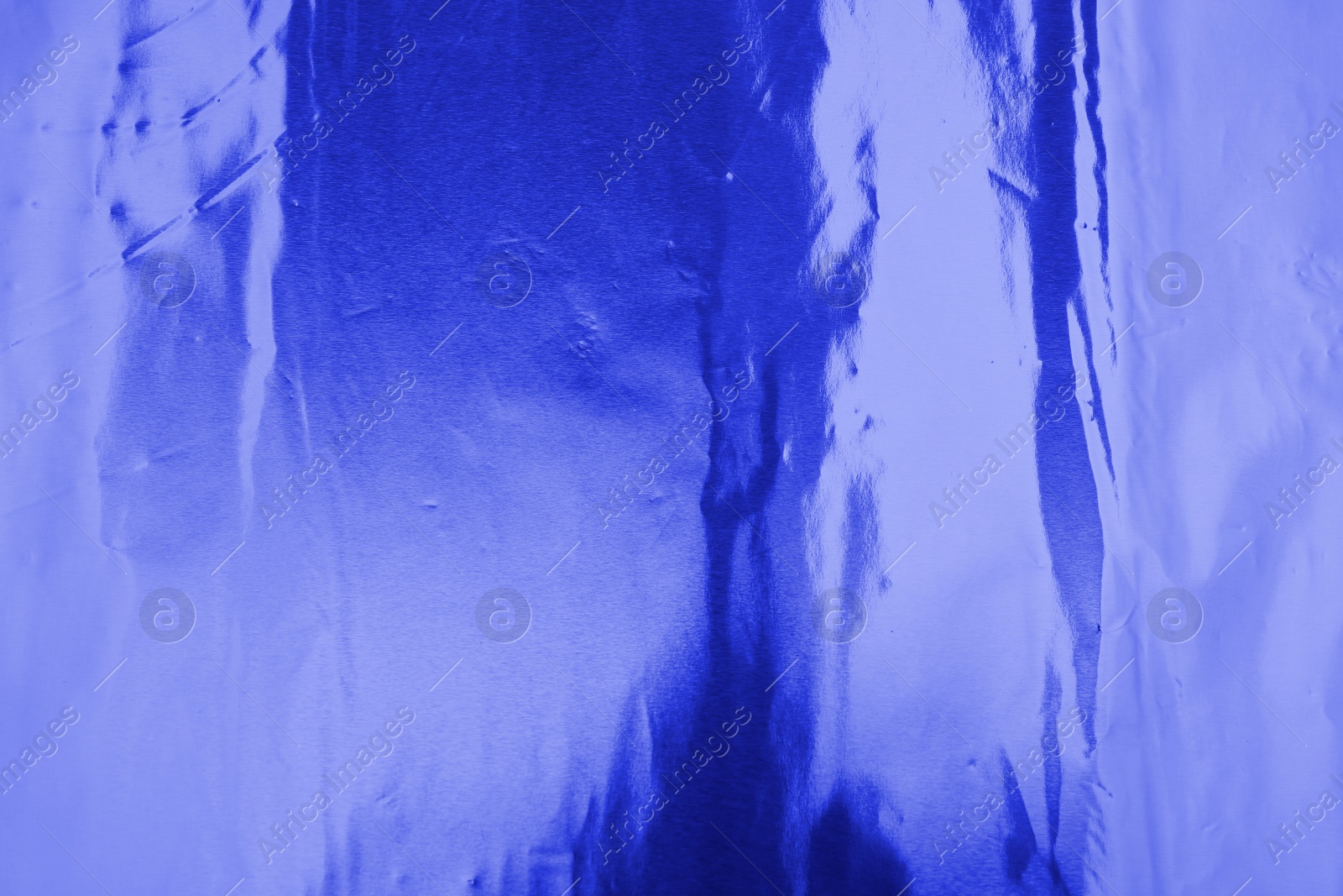 Image of Beautiful blue foil as background, top view