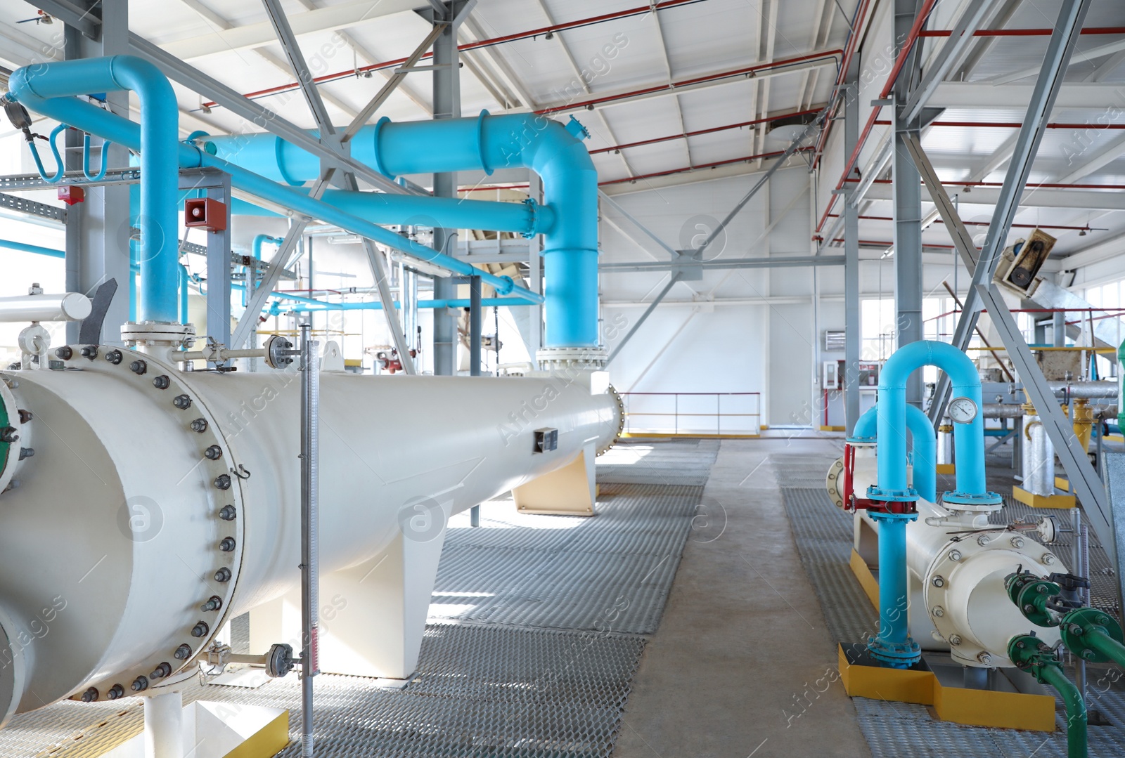 Photo of Modern granary with different equipment, inside view