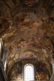 Rome, Italy - February 3, 2024: The Triumph of Saint Ignatius by Andrea Pozzo in Borghese Gallery, low angle view
