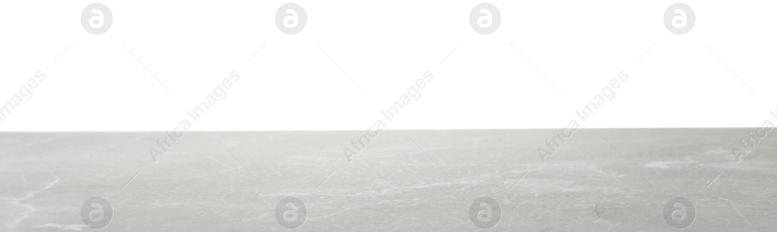 Photo of Empty stone surface against white background. Mockup for design