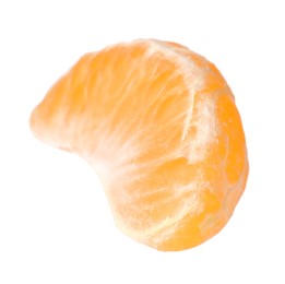 Piece of fresh ripe tangerine isolated on white