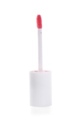 One lip gloss applicator isolated on white