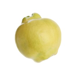 Photo of Fresh ripe quince fruit on white background