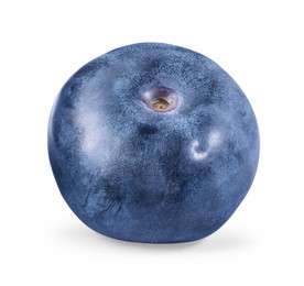 Photo of One ripe tasty blueberry isolated on white