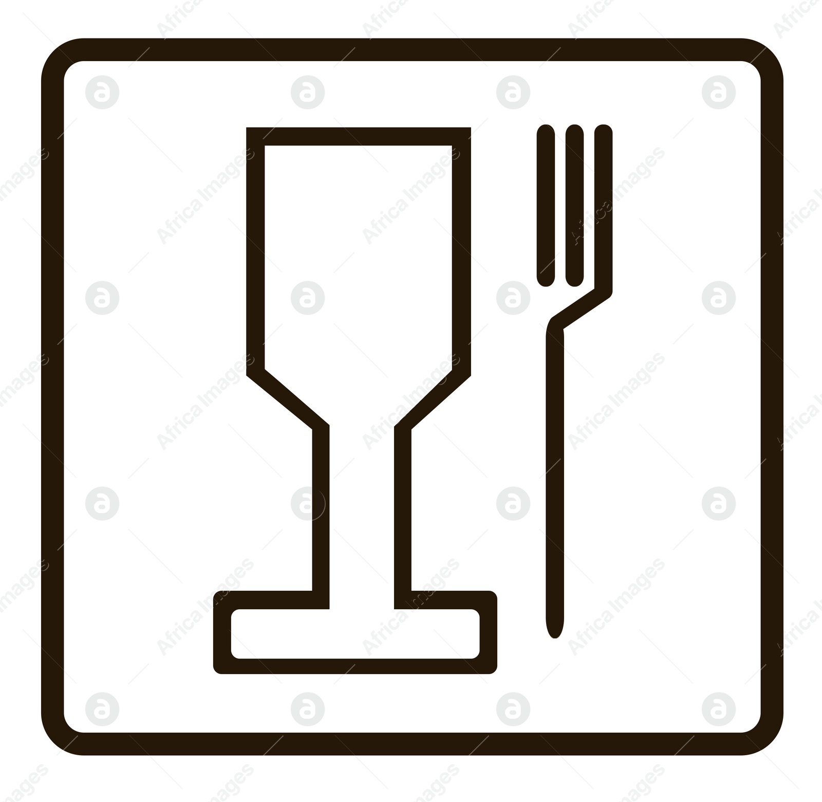 Image of Illustration of packaging symbol on white background 