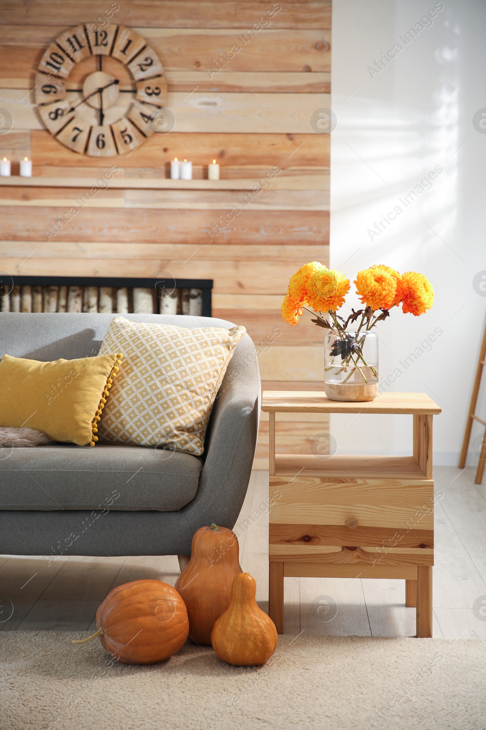 Photo of Cozy living room interior inspired by autumn colors