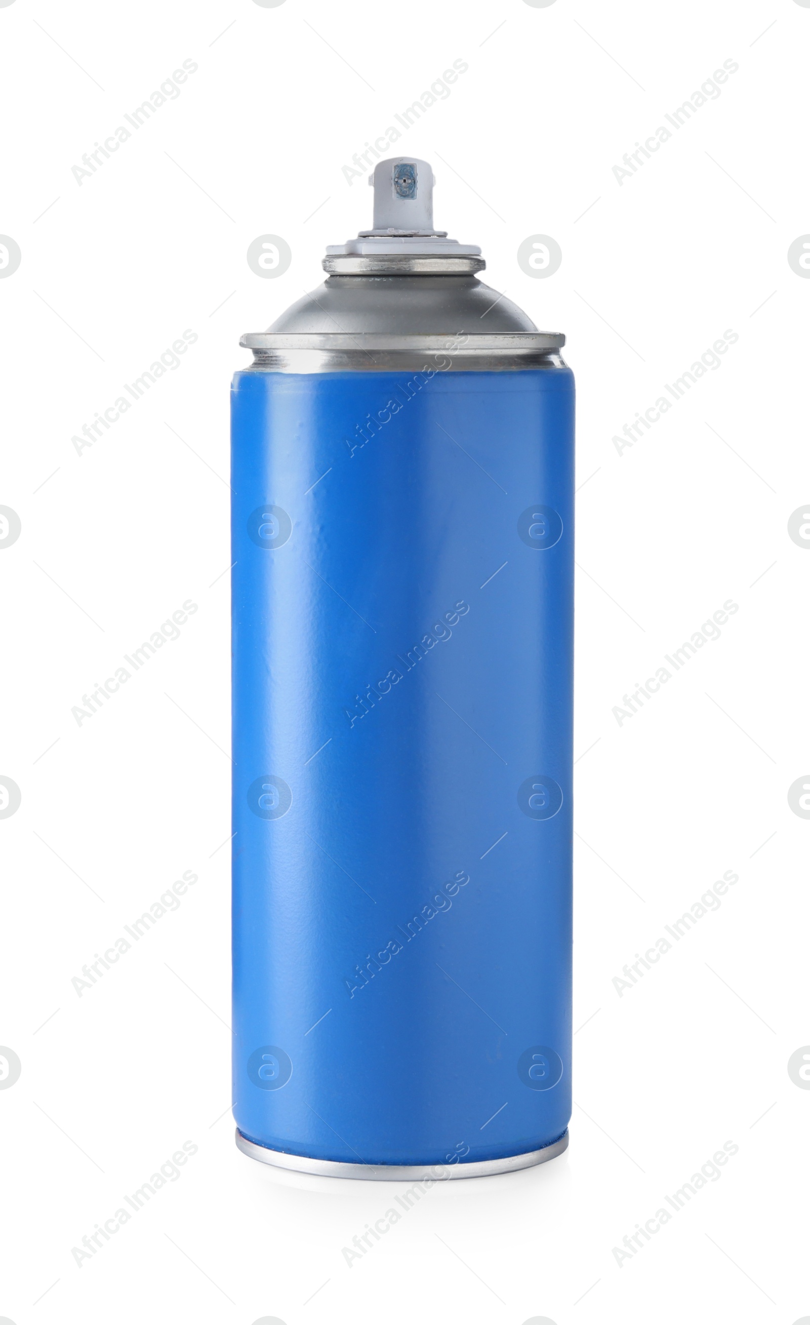 Photo of One light blue spray paint can isolated on white