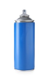 Photo of One light blue spray paint can isolated on white