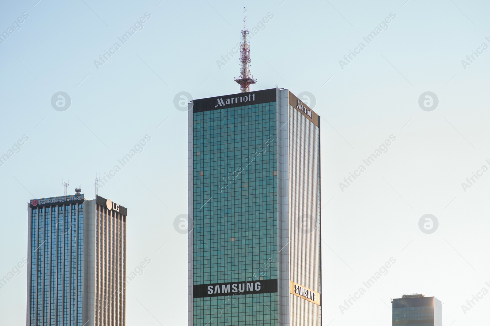 Photo of WARSAW, POLAND - MARCH 18, 2022: Samsung service center in Centrum LIM skyscraper