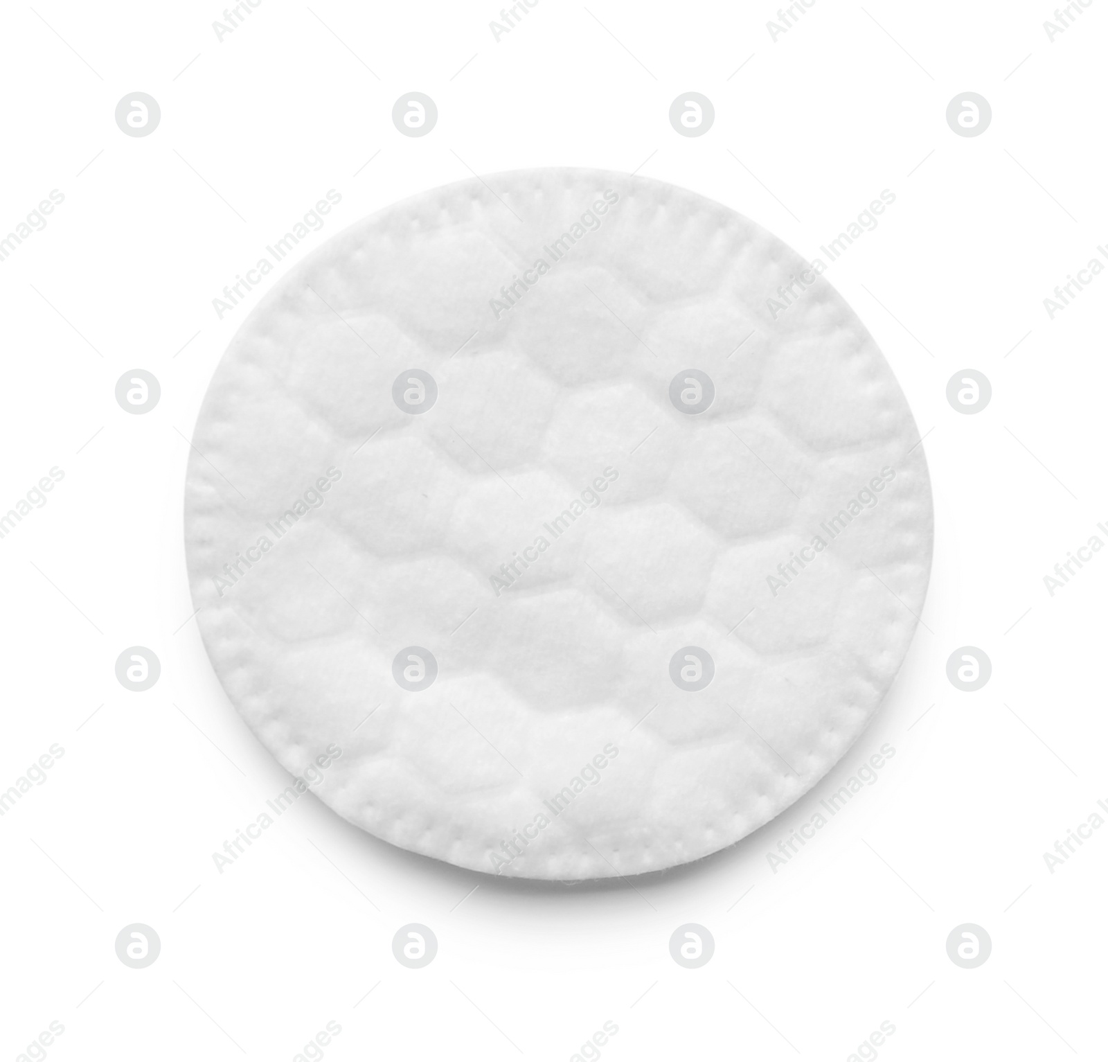 Photo of Cotton pad isolated on white, top view