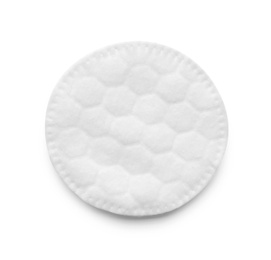 Photo of Cotton pad isolated on white, top view