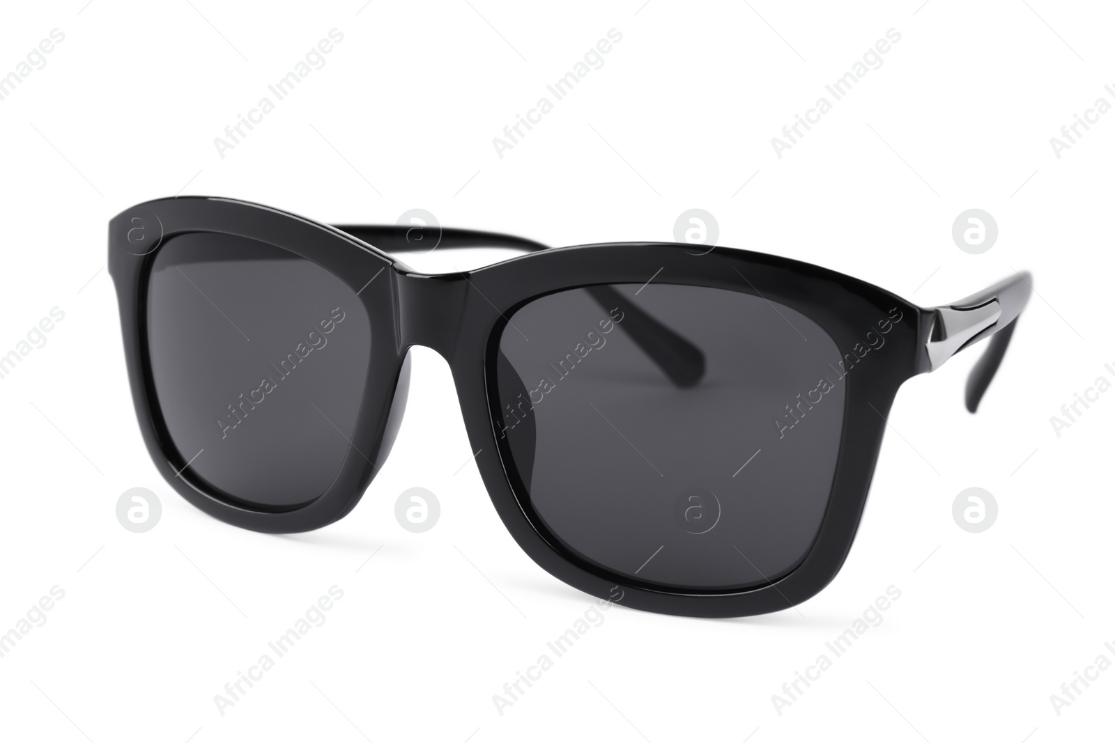 Photo of Stylish sunglasses isolated on white. Fashion accessory