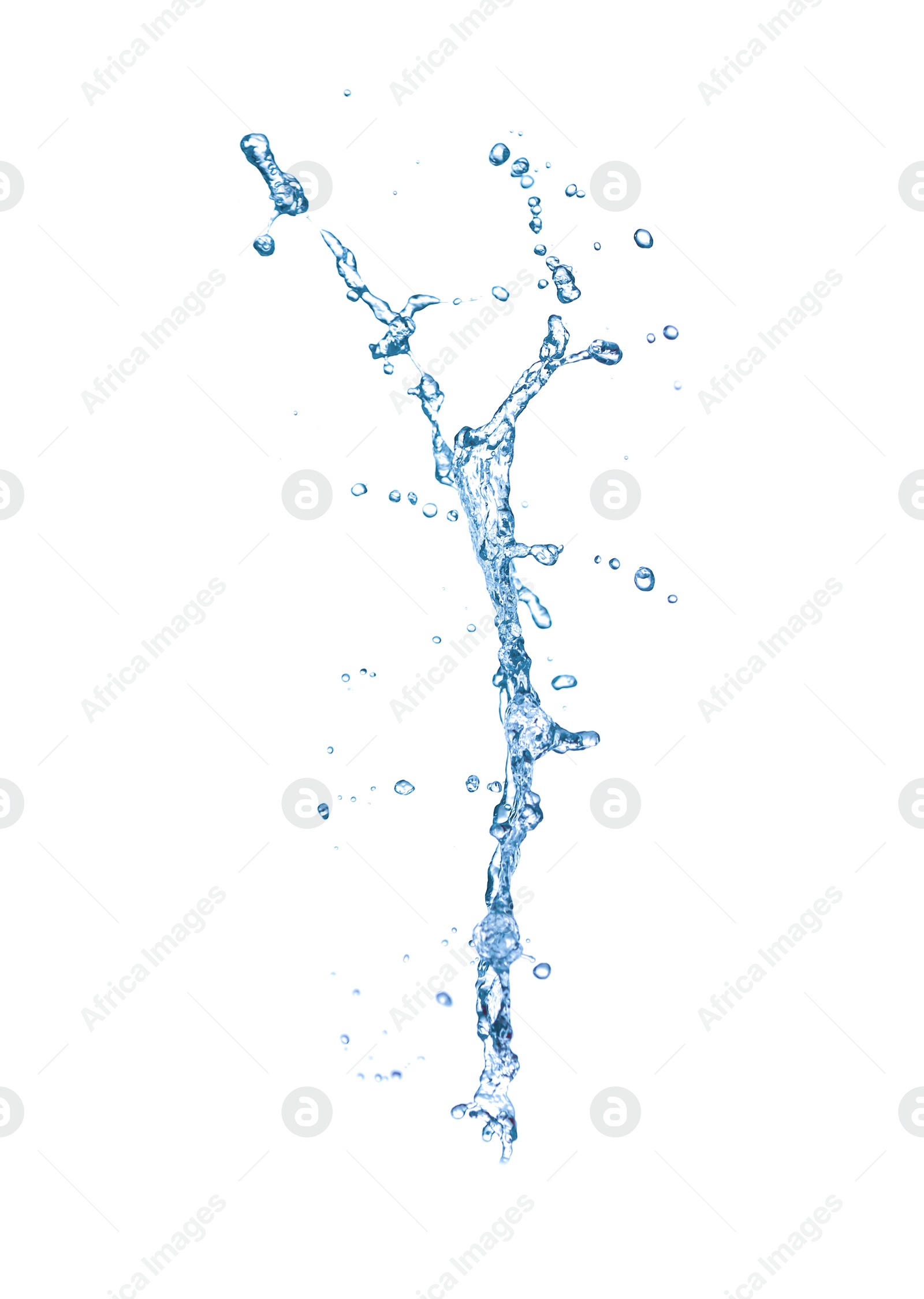 Photo of Abstract splash of water on white background