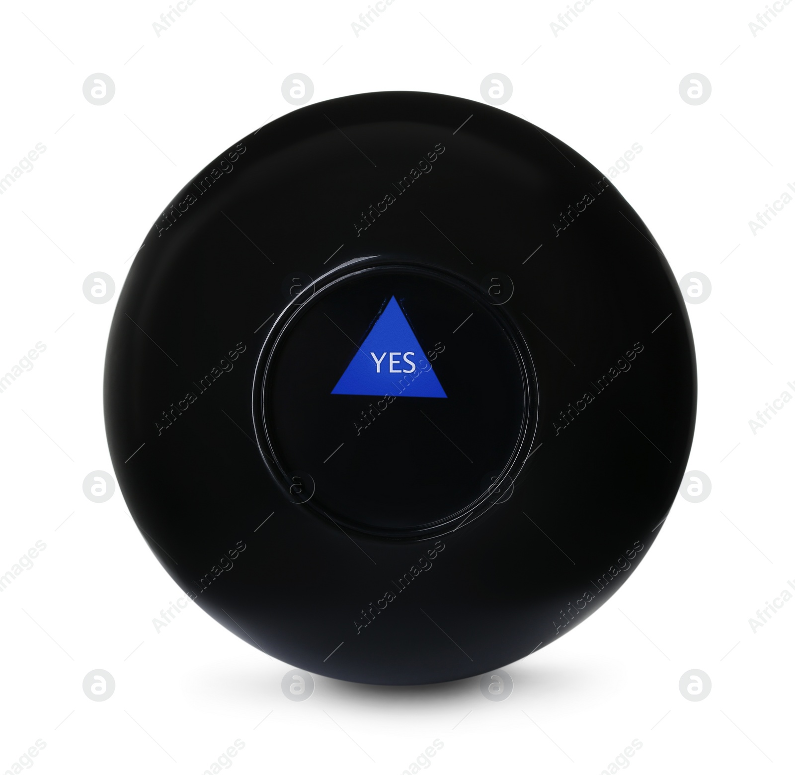 Photo of Magic eight ball with prediction Yes isolated on white