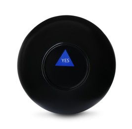 Photo of Magic eight ball with prediction Yes isolated on white