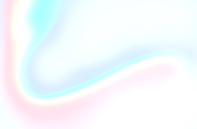 Rainbow in pastel colors on white background. Light refraction effect