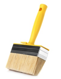 New paint brush on white background. Decorating tool