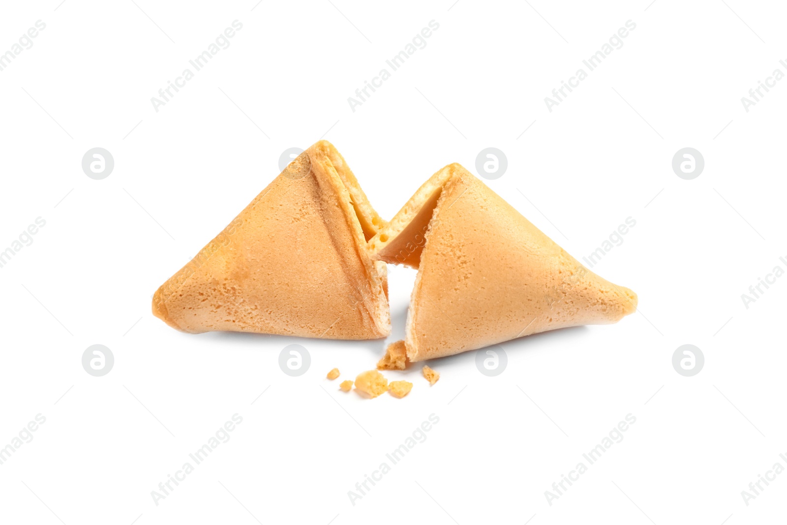 Photo of Traditional homemade fortune cookie isolated on white