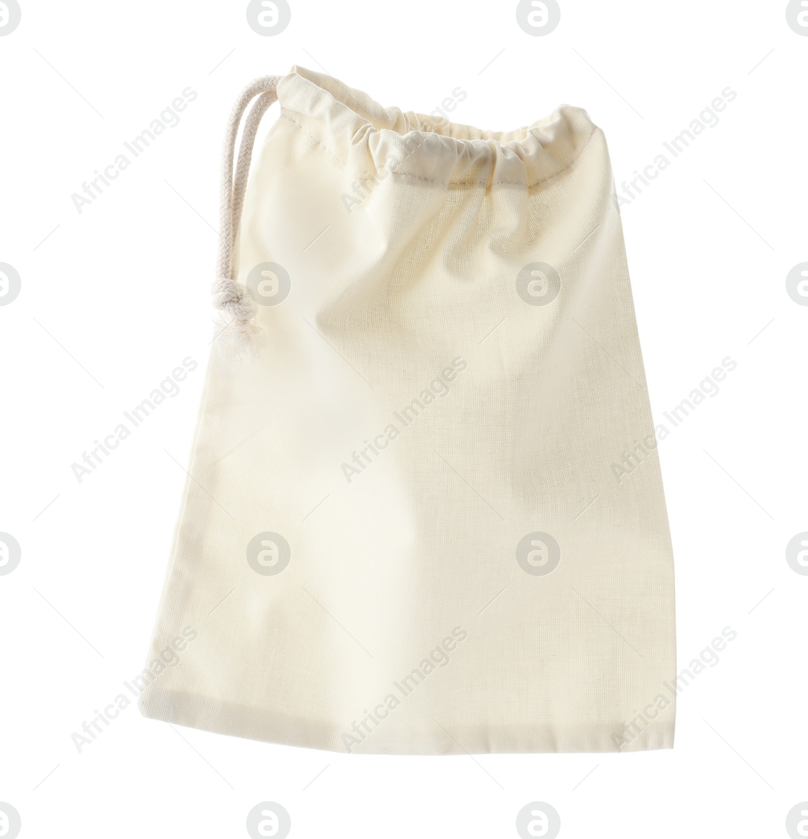 Photo of Empty cotton eco bag isolated on white